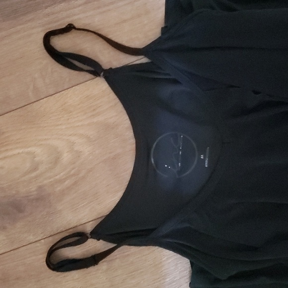 INC International Concepts Spaghetti Strap Dress Shirt Size M Black - Picture 6 of 6